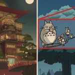 L’univers Miyazaki se fait estampe, offrant ces illustrations splendides